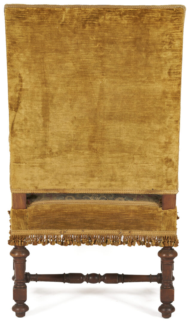 Lot 270: Pr. Needlework Upholstered Baroque Style Armchairs