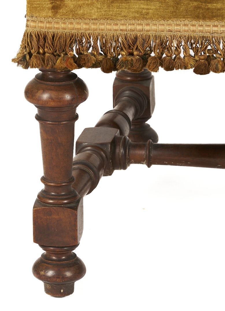 Lot 270: Pr. Needlework Upholstered Baroque Style Armchairs