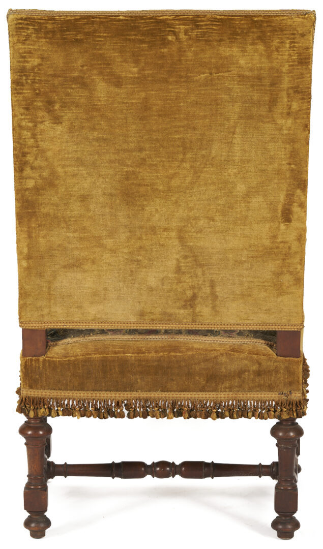 Lot 270: Pr. Needlework Upholstered Baroque Style Armchairs