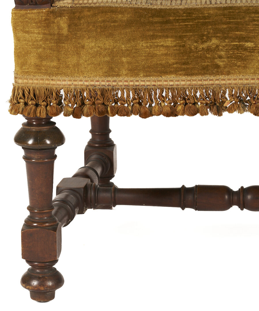 Lot 270: Pr. Needlework Upholstered Baroque Style Armchairs