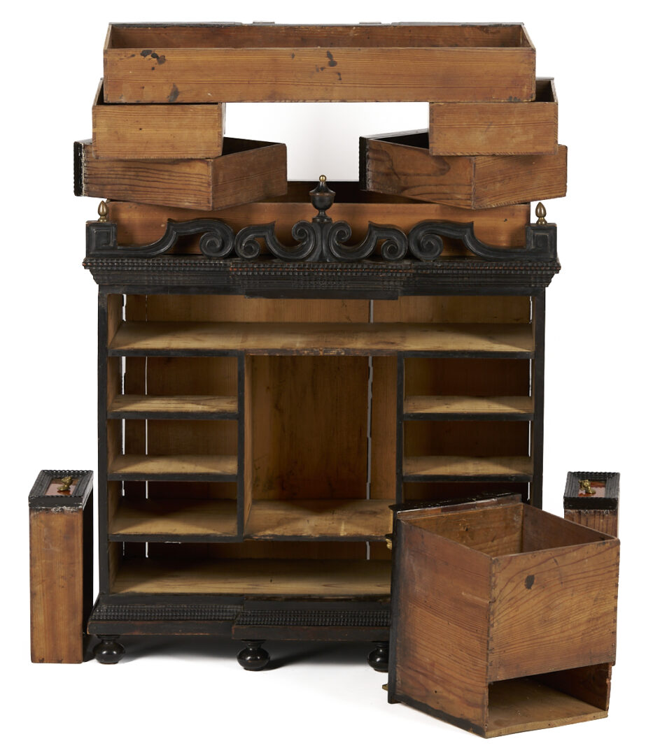 Lot 272: Tortoise and Ormolu Vargueno Cabinet, Baroque Style