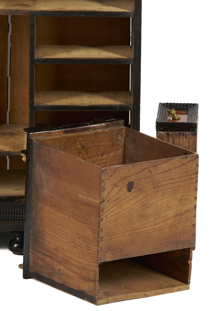 Lot 272: Tortoise and Ormolu Vargueno Cabinet, Baroque Style