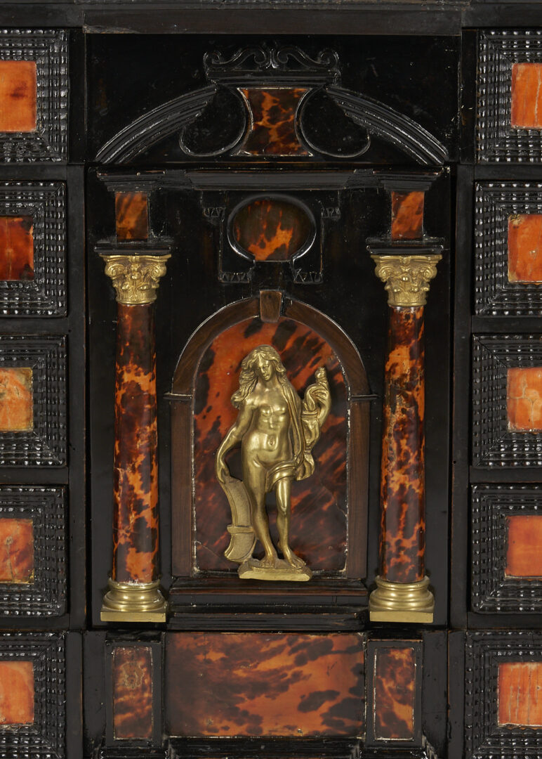 Lot 272: Tortoise and Ormolu Vargueno Cabinet, Baroque Style