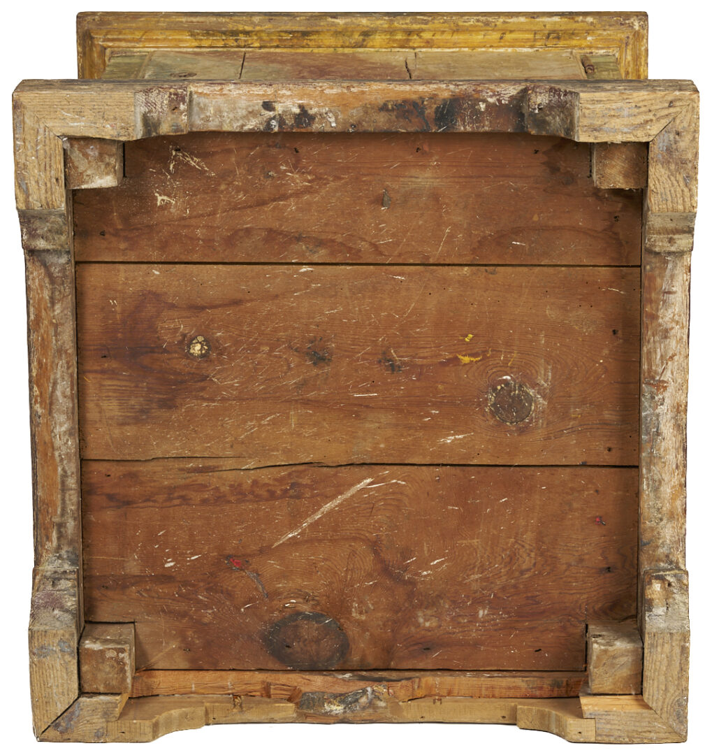 Lot 275: Italian Faux Marble Painted Pedestal Cabinet