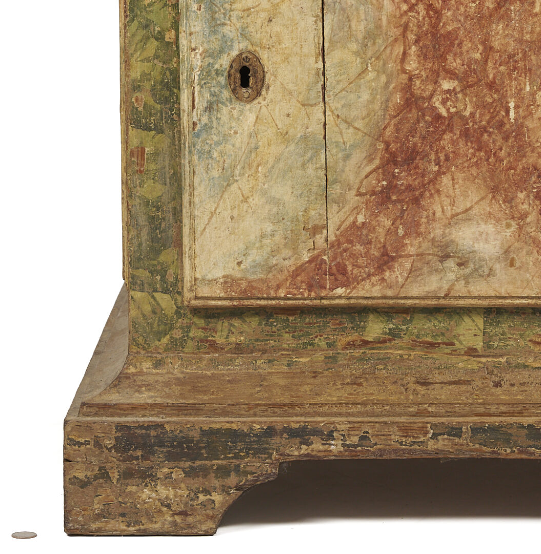 Lot 275: Italian Faux Marble Painted Pedestal Cabinet