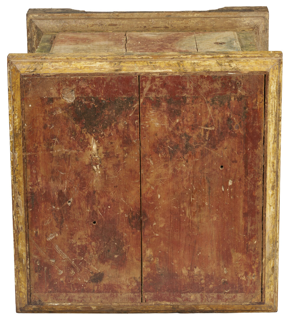 Lot 275: Italian Faux Marble Painted Pedestal Cabinet