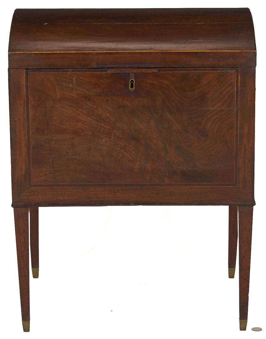 Lot 279: English Mahogany Domed Top Cellarette