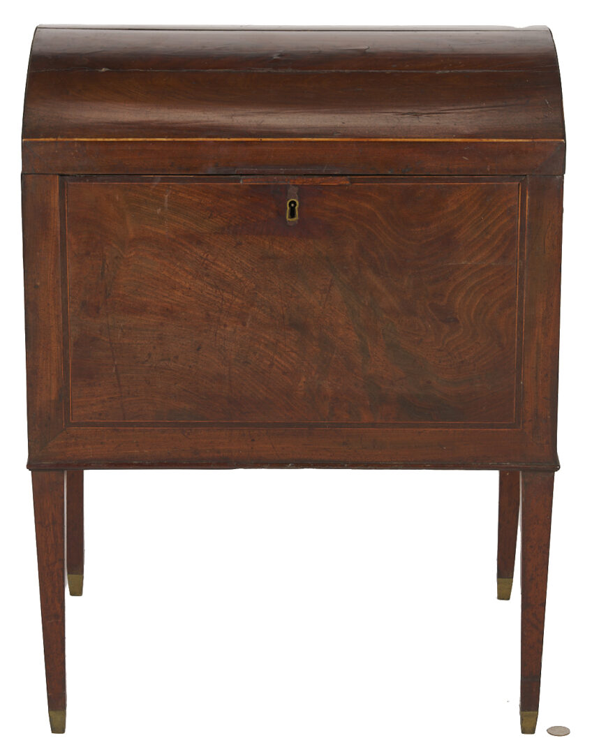 Lot 279: English Mahogany Domed Top Cellarette