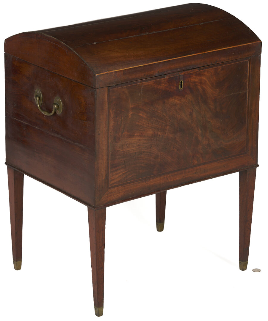 Lot 279: English Mahogany Domed Top Cellarette