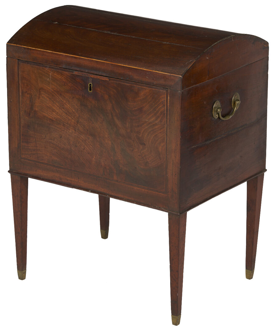 Lot 279: English Mahogany Domed Top Cellarette