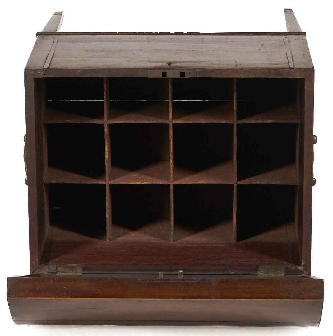 Lot 279: English Mahogany Domed Top Cellarette