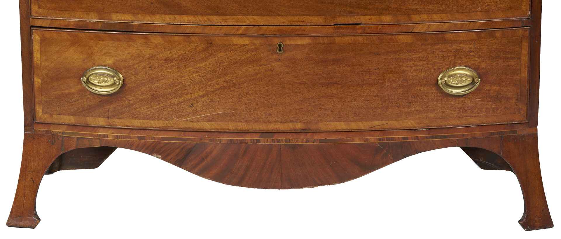 Lot 280: American Federal Mahogany Bow Front Chest