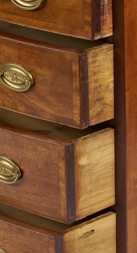 Lot 280: American Federal Mahogany Bow Front Chest