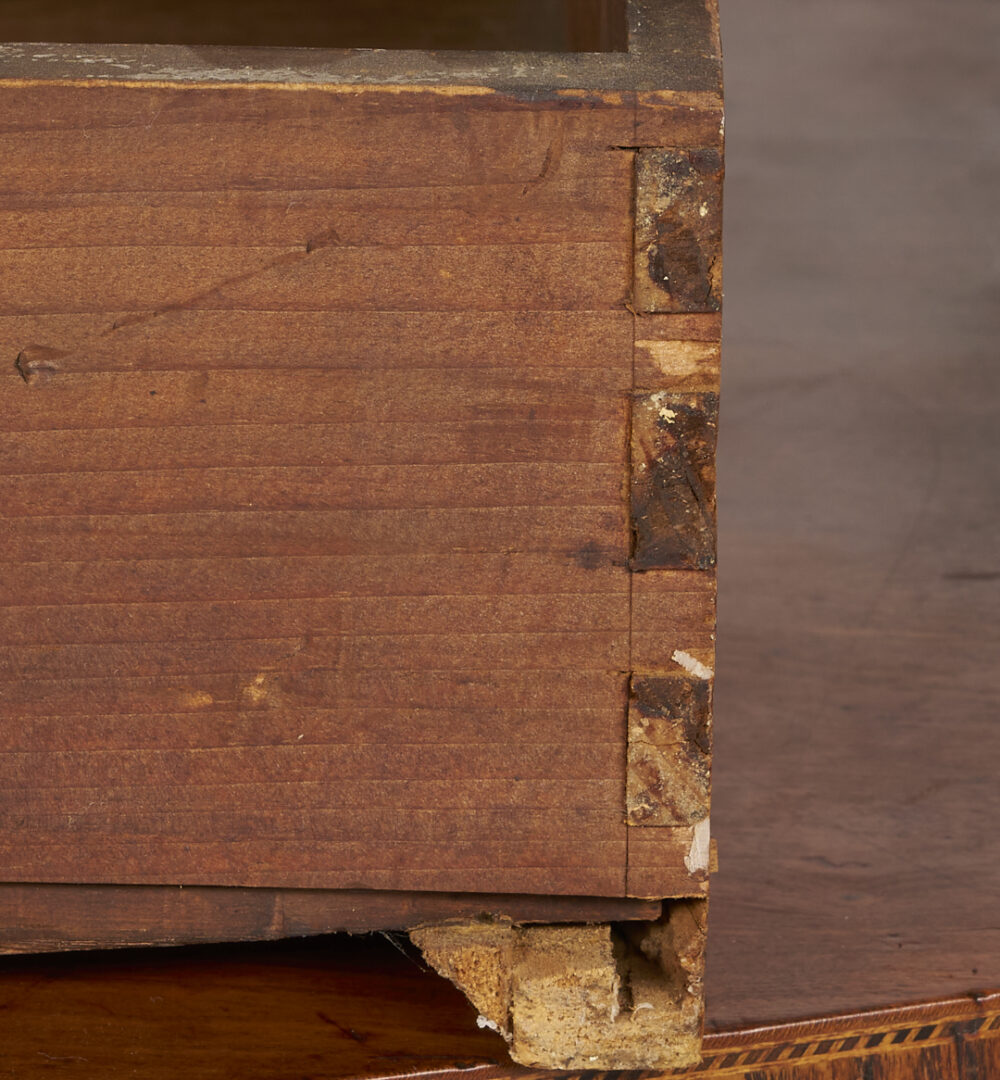Lot 281: American Federal Inlaid Bowfront Chest of Drawers