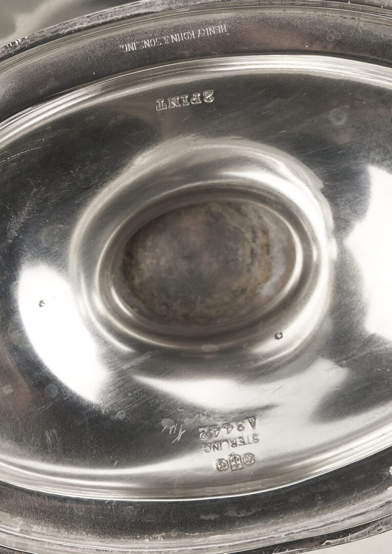 Lot 284: 6 Pc. Gorham Plymouth Sterling Tea Set & S/P tray