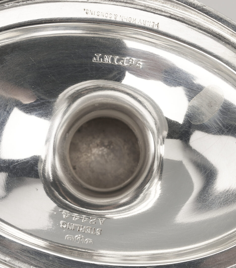 Lot 284: 6 Pc. Gorham Plymouth Sterling Tea Set & S/P tray