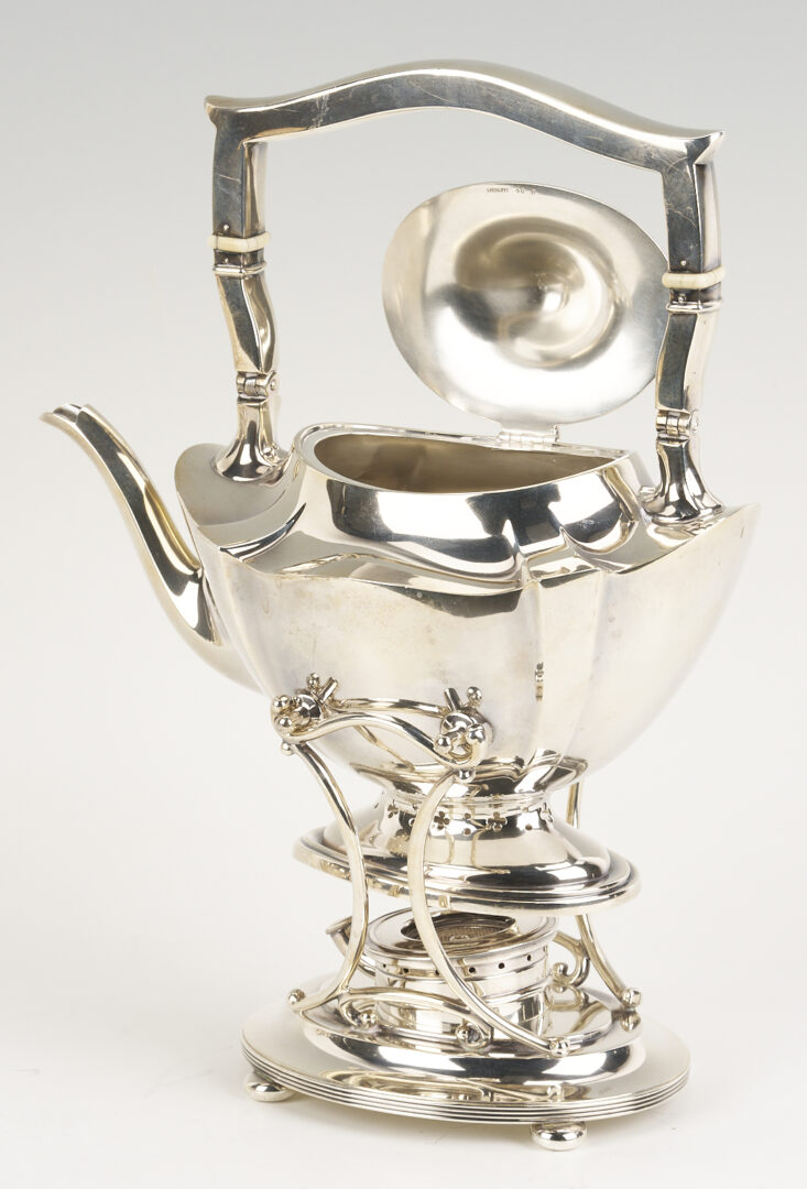 Lot 284: 6 Pc. Gorham Plymouth Sterling Tea Set & S/P tray