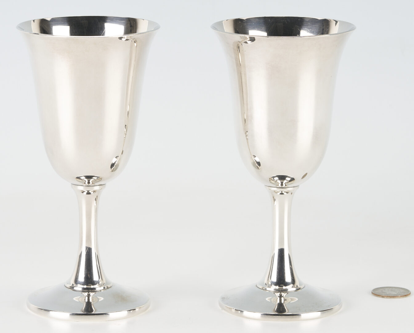 Lot 285: Set of 16 Wallace Sterling Silver Goblets