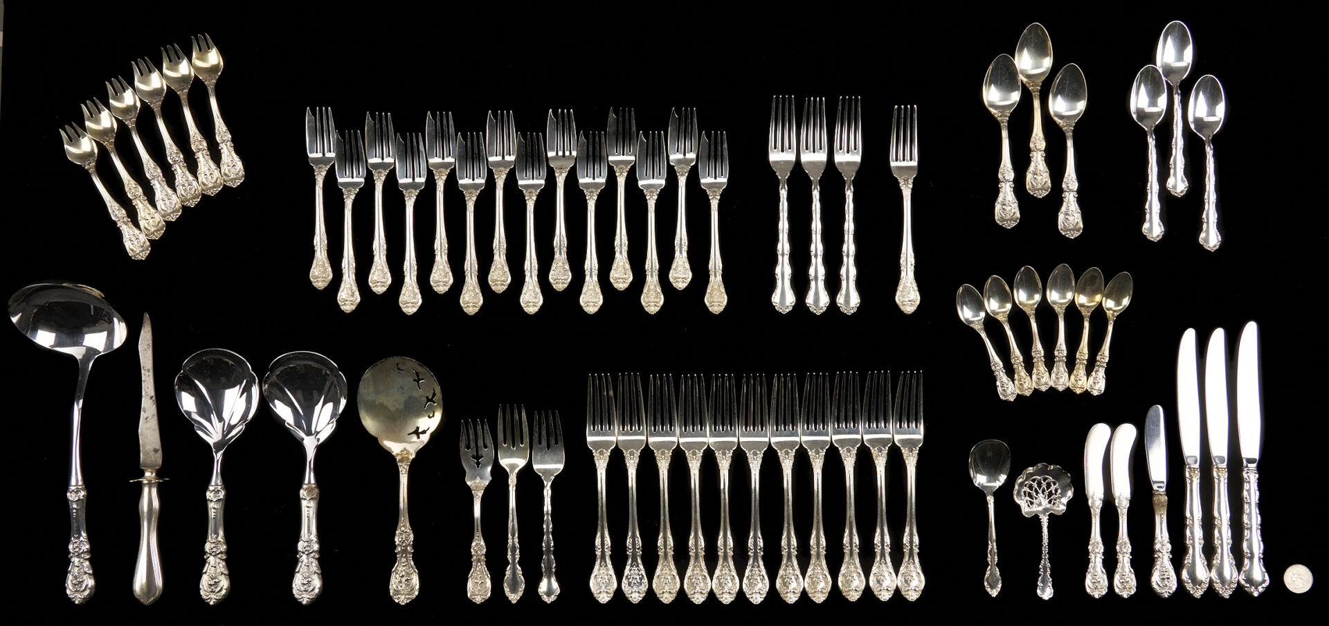 Lot 287: 63 Assembled Sterling Flatware Pcs., incl. Reed & Barton/Gorham