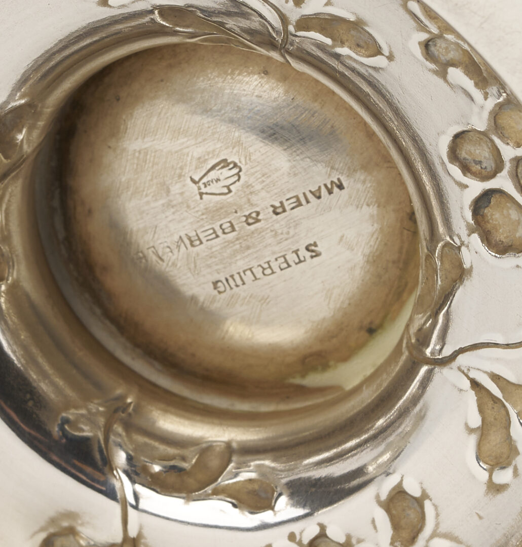 Lot 288: 3 Pc A.G. Schulz & Co Sterling Repousse Tea Set