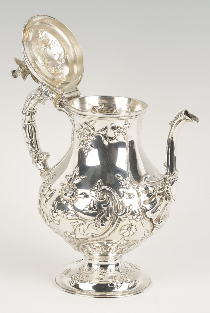 Lot 288: 3 Pc A.G. Schulz & Co Sterling Repousse Tea Set