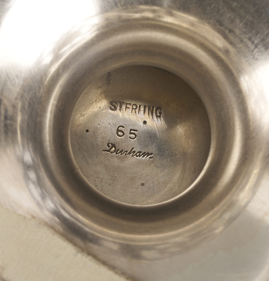 Lot 293: Pair of Durham Sterling Silver Tazzas
