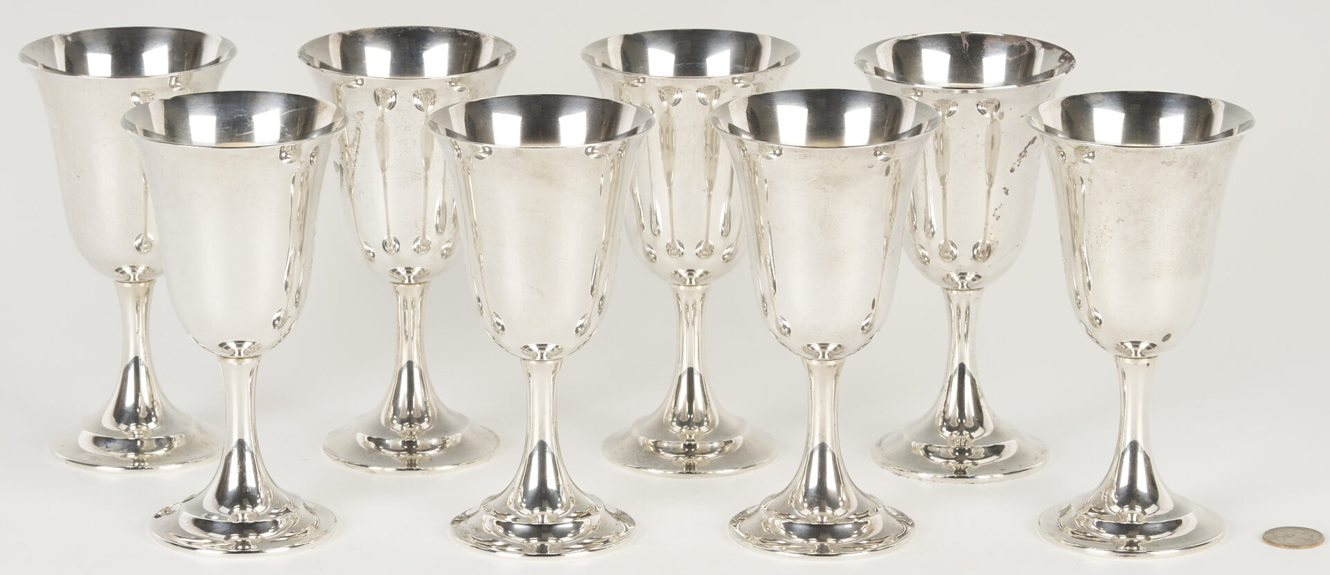 Lot 294: 8 International Lord Saybrook Sterling Goblets