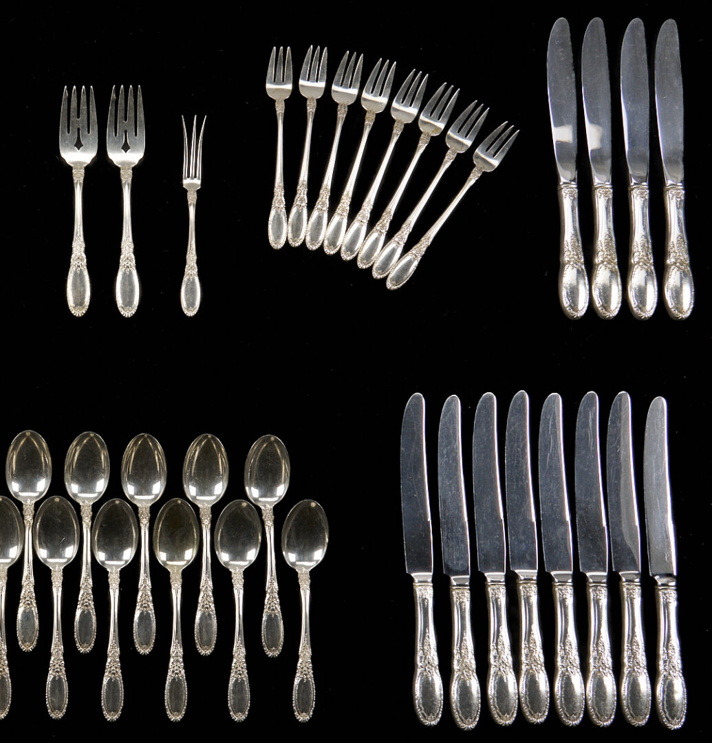 Lot 295: 61 pcs. Towle Old Mirror Sterling Flatware