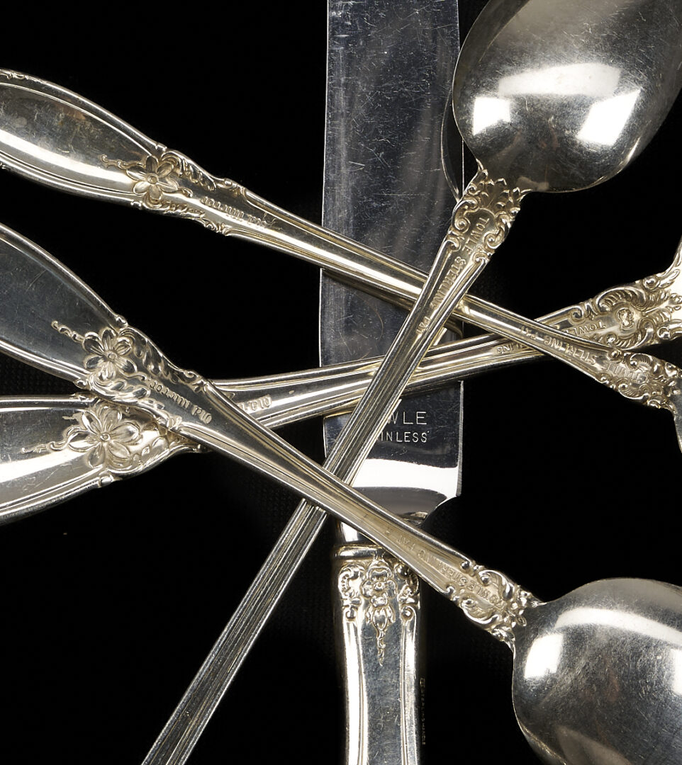 Lot 295: 61 pcs. Towle Old Mirror Sterling Flatware