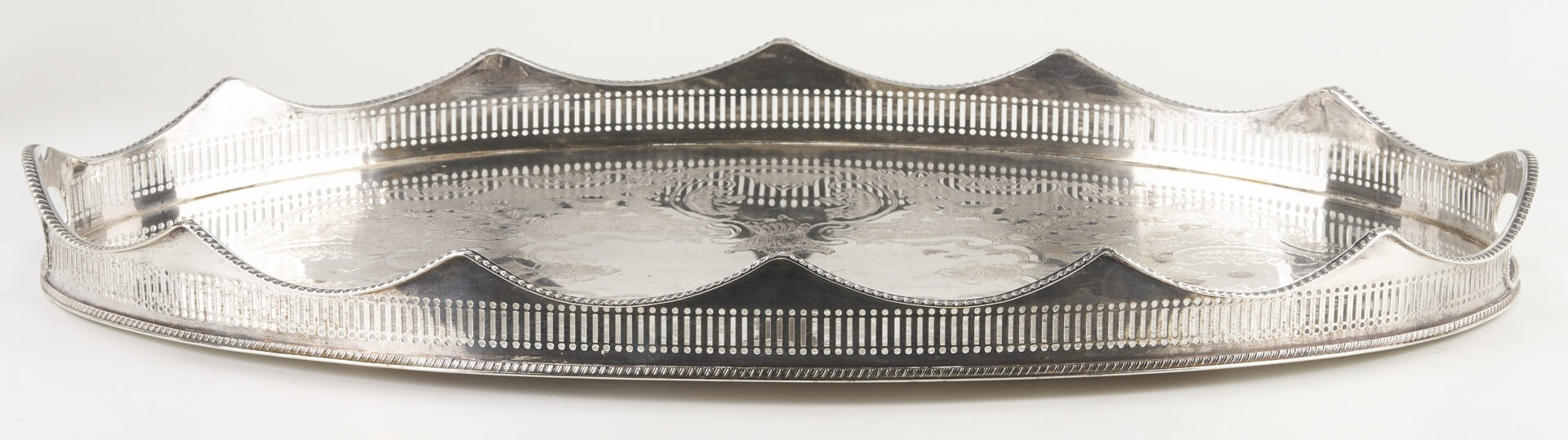 Lot 296: International Sterling 4 pc Tea Set and S/P Gallery Tray