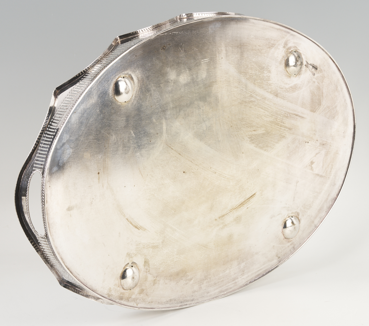 Lot 296: International Sterling 4 pc Tea Set and S/P Gallery Tray