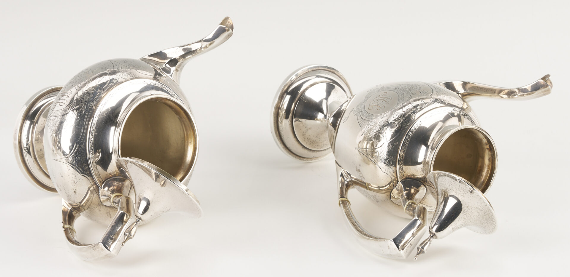 Lot 296: International Sterling 4 pc Tea Set and S/P Gallery Tray