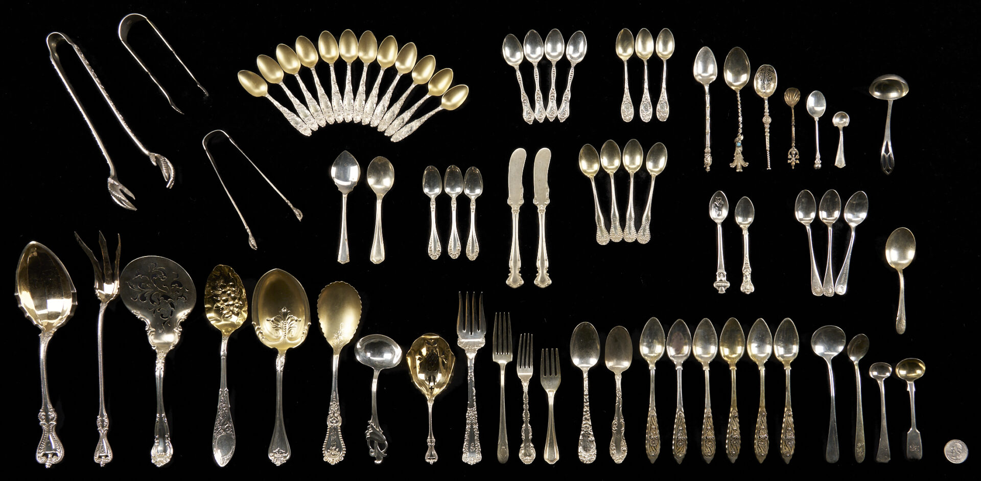Lot 299: 70 Pcs. Assorted Sterling Flatware, Mostly American