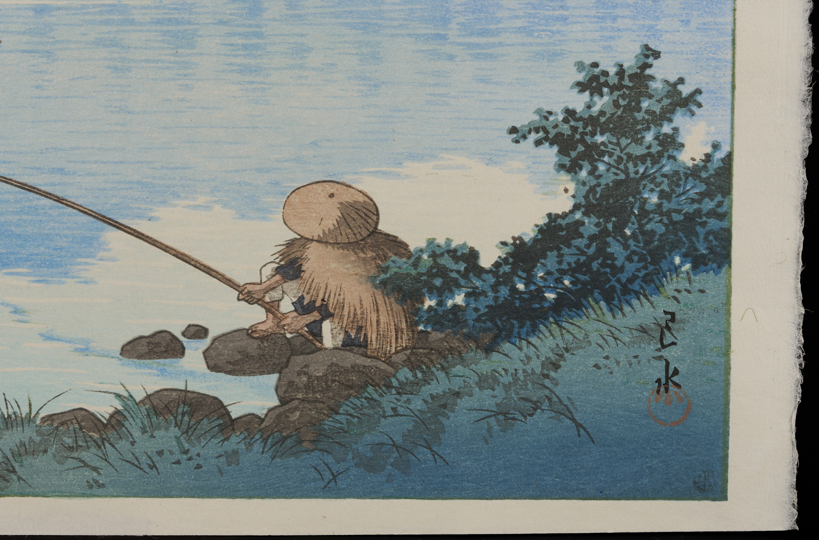 Lot 29: Hasui Japanese Woodblock Print, Lake Matsubara in Shinano Province