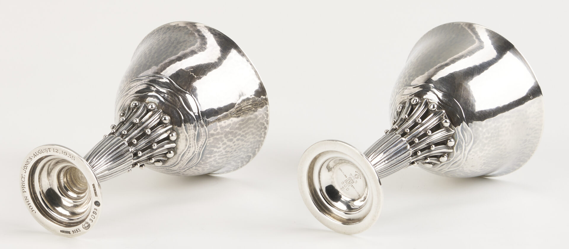 Lot 302: Georg Jensen Silver Goblets and Compote