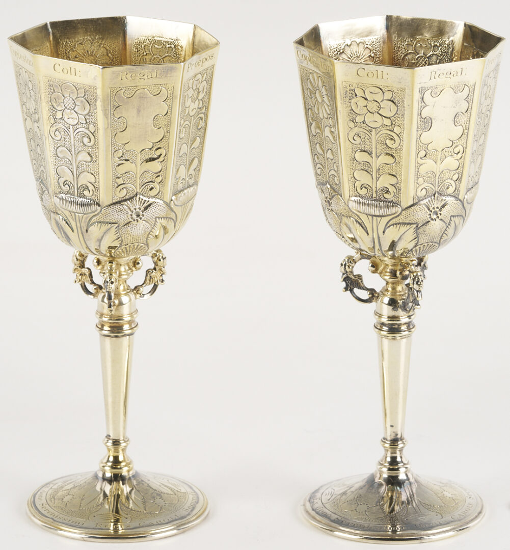 Lot 303: 2 Sterling Goblets, 17th C. Copleston Cup Replicas