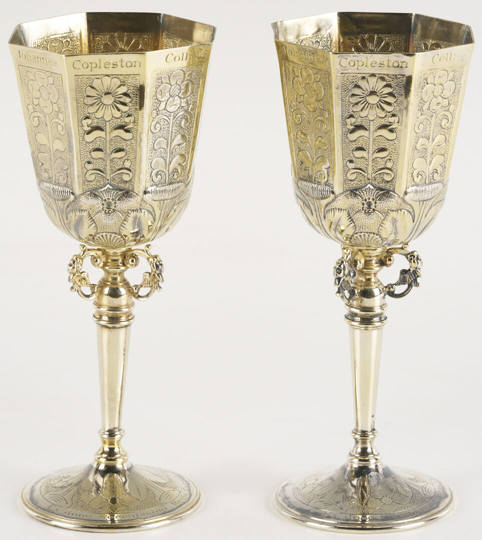 Lot 303: 2 Sterling Goblets, 17th C. Copleston Cup Replicas