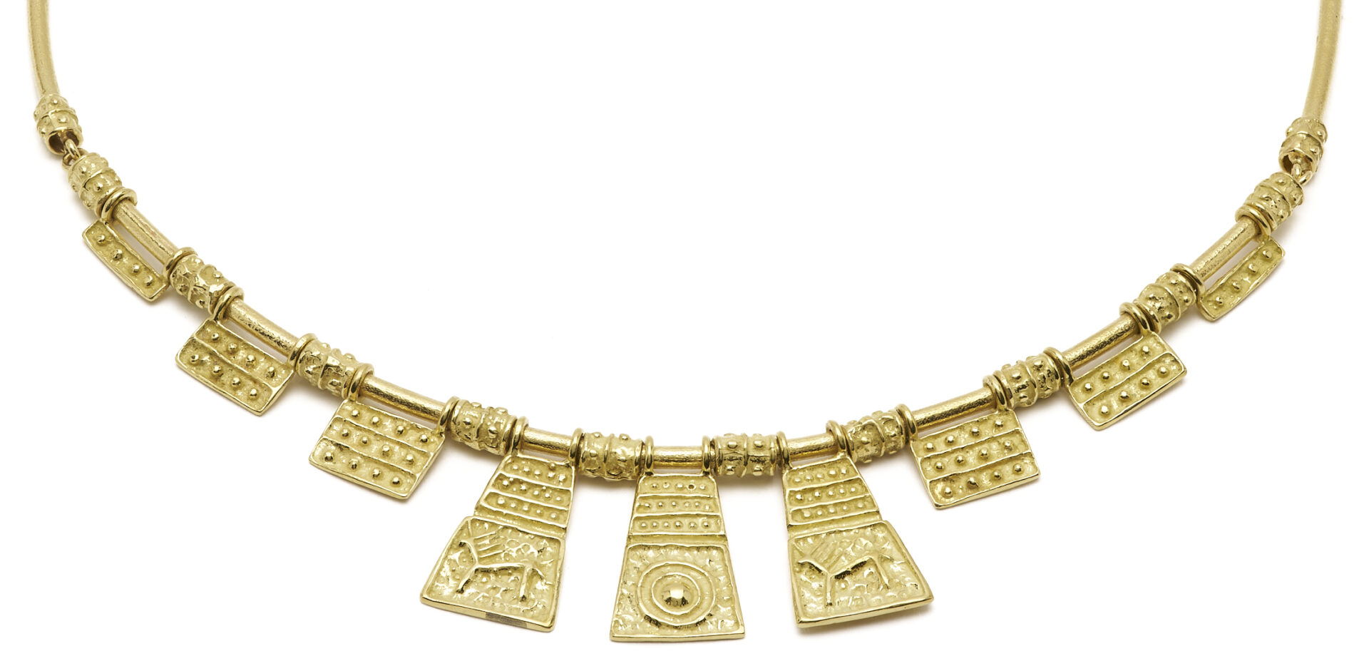 Lot 307: 18K Gold Etruscan Revival Style Necklace
