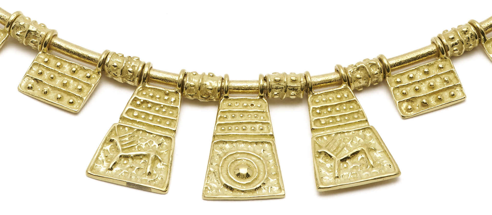 Lot 307: 18K Gold Etruscan Revival Style Necklace