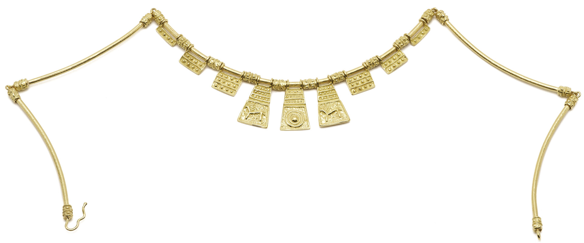 Lot 307: 18K Gold Etruscan Revival Style Necklace