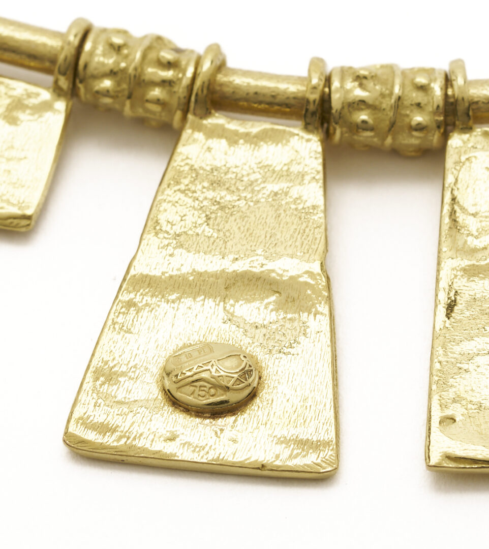 Lot 307: 18K Gold Etruscan Revival Style Necklace