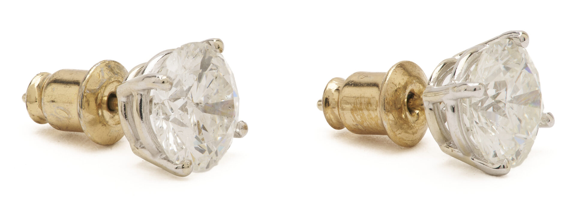 Lot 308: 3.30 Carat Diamond Studs