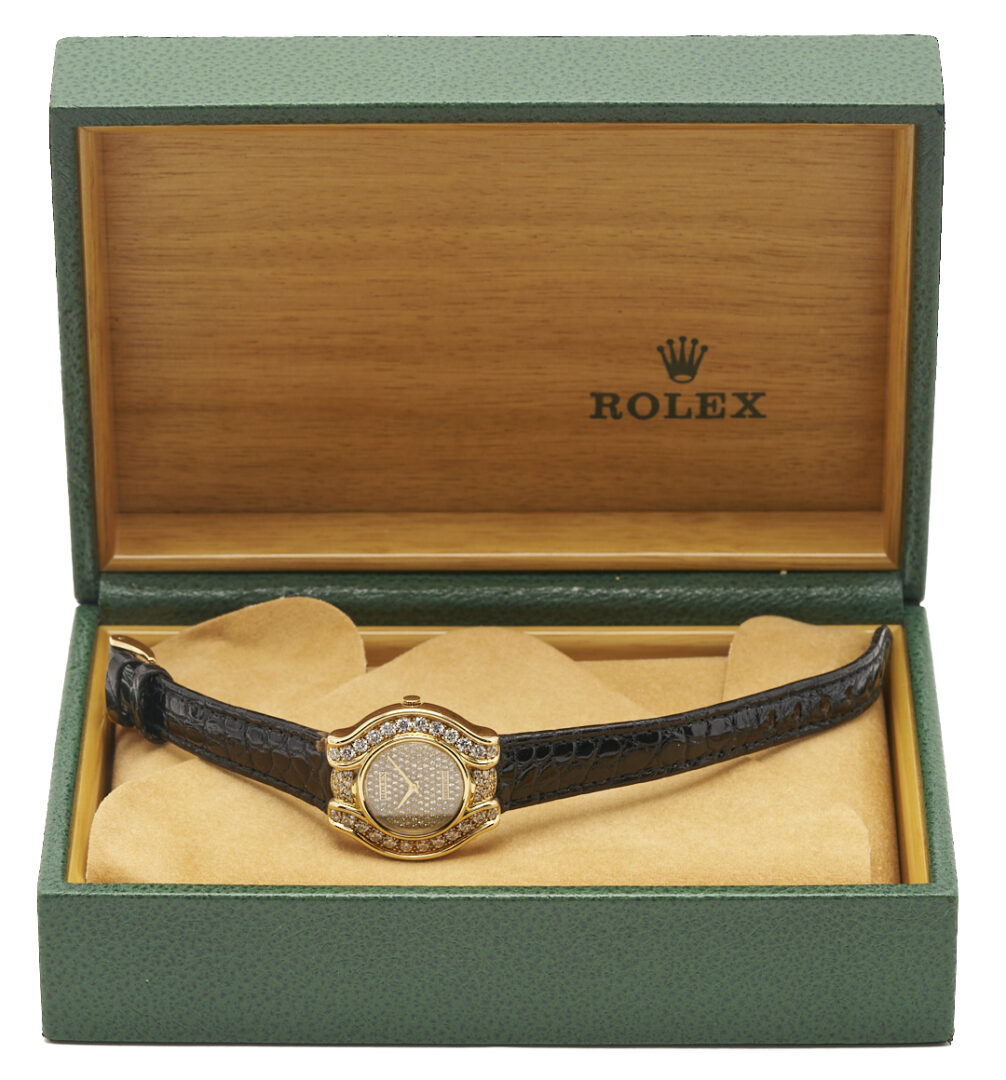 Lot 309: Ladies’ Cellini Style Rolex Watch w/ Diamond Face