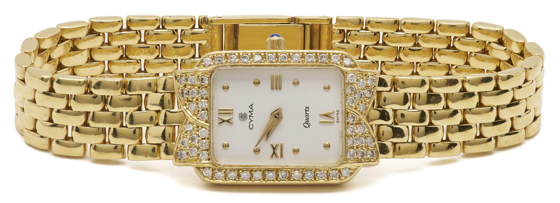 Lot 310: 18K Gold & Diamond CYMA Lady’s Watch