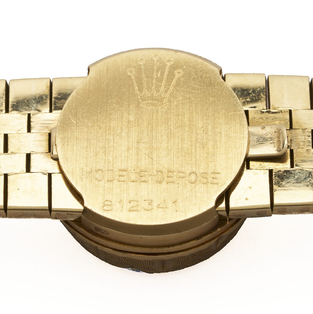 Lot 311: Ladies 18K Gold Rolex Chameleon Precision Wristwatch