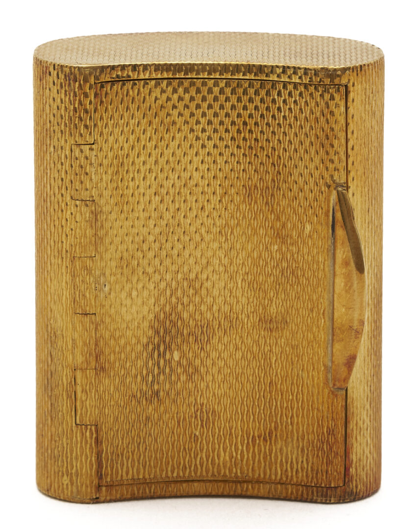 Lot 313: 18K Gold Snuff Box w/ Case, G. Nardi, Venice