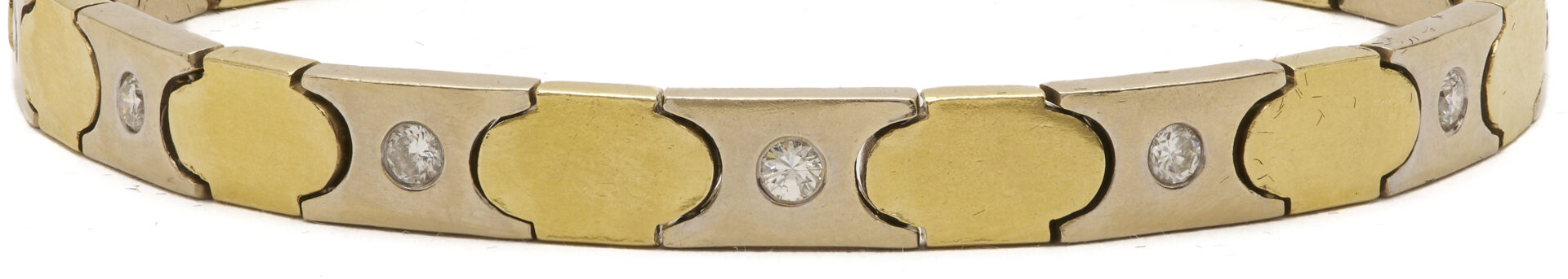 Lot 316: 18K Gold & Diamond X and O Bracelet