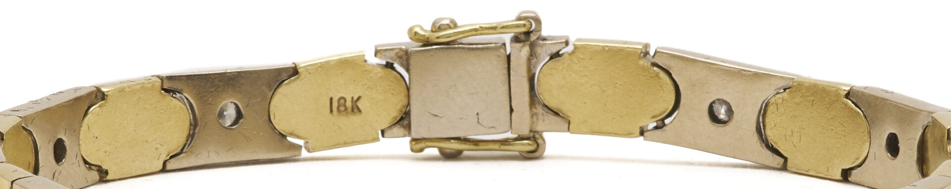 Lot 316: 18K Gold & Diamond X and O Bracelet