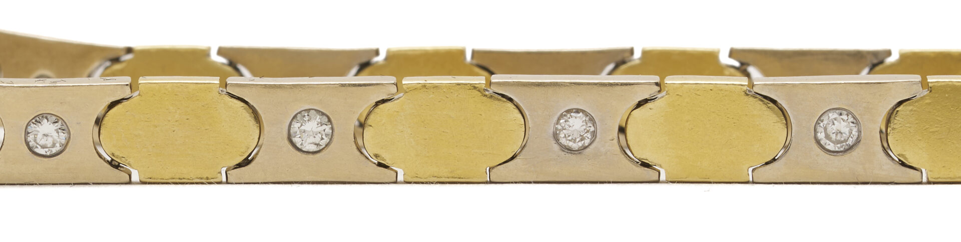 Lot 316: 18K Gold & Diamond X and O Bracelet