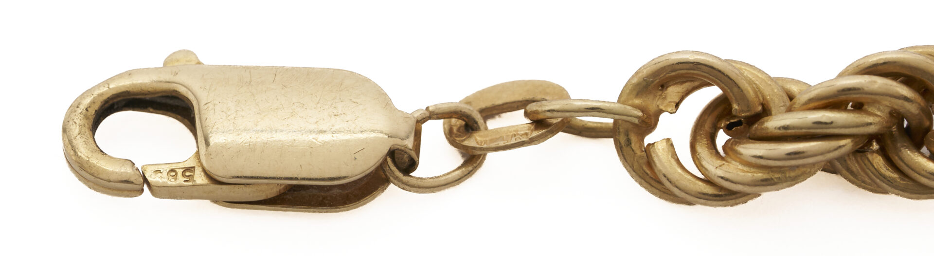 Lot 317: 14K Gold Rope Necklace